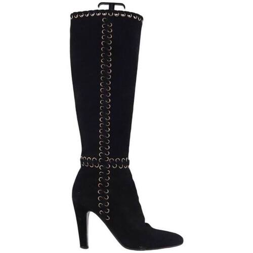 Chaussures Femme Bottes Prada Bottes en cuir Noir