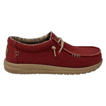 Chaussures Homme Baskets mode HEYDUDE CHAUSSURES  WALLY BRAIDED Rouge