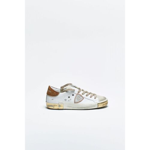 Chaussures Femme Baskets mode Philippe Model PRLD XE05 - PARIS X-VEAU VELOUR/BLANC Blanc