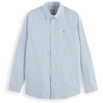 Vêtements Homme Chemises manches longues Scotch & Soda - CORE OXFORD STRIPE Bleu