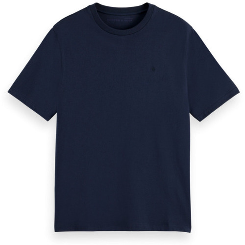 Vêtements Homme T-shirts manches courtes Scotch & Soda - CORE LOGO TSHIRT Bleu