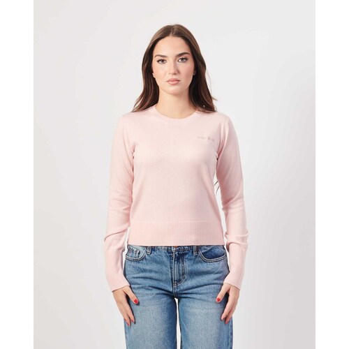 Vêtements Femme Pulls Guess Pull ras du cou  avec logo brodé Rose