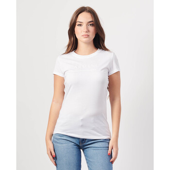 Vêtements Femme T-shirts & Polos EAX T-shirt  avec logo et applications Blanc