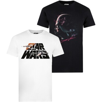 Vêtements Homme T-shirts manches longues Disney Light & Dark Side Noir