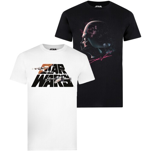 Vêtements Homme T-shirts manches longues Disney Light & Dark Side Noir