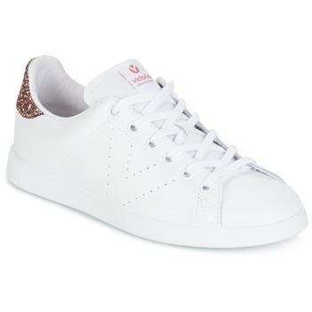 Chaussures Femme Baskets basses Victoria DEPORTIVO BASKET PIEL Blanc / Rose Glitter