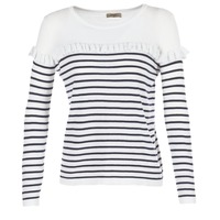 Vêtements Femme Pulls Betty London HOMI Marine / Blanc