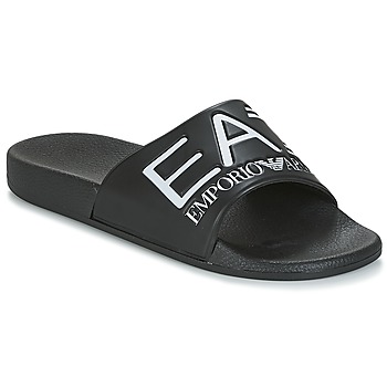 Chaussures Claquettes Emporio Armani EA7 SEA WORLD VISIBILITY SLIPPER Noir / Blanc