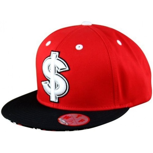 Accessoires textile Casquettes Wtf Casquette Homme coton DOLLAR Rouge Blanc Rouge