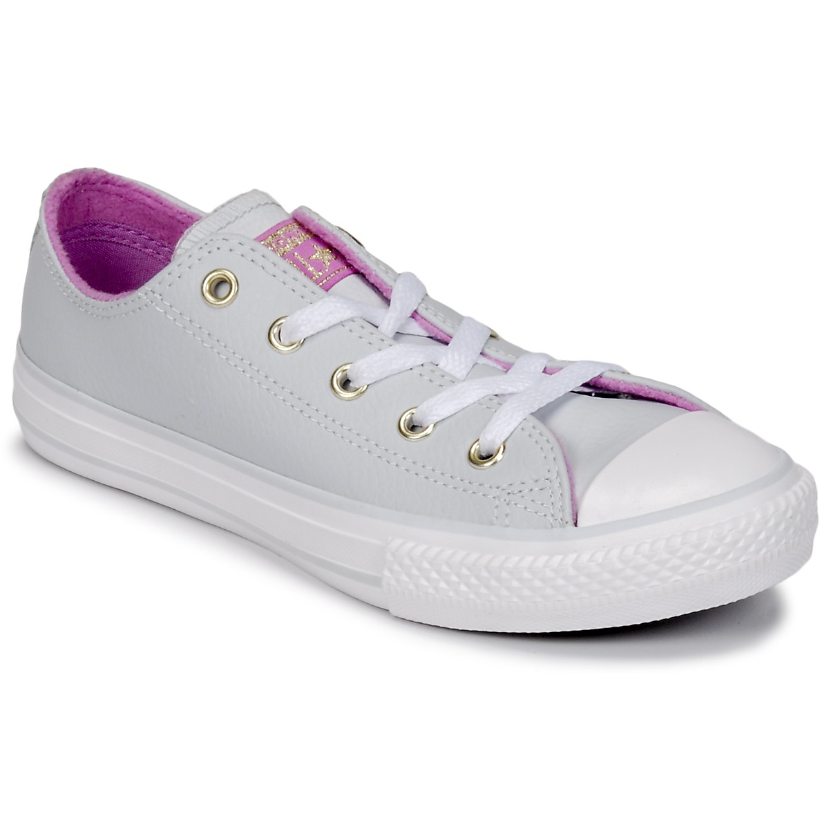 Chaussures Fille Baskets basses Converse CHUCK TAYLOR ALL STAR HI Pure Platinum/Fuchsia Glow/White