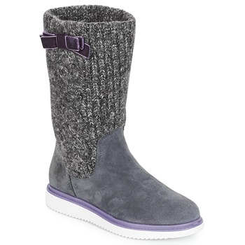 Chaussures Fille Bottes ville Geox J THYMAR GIRL Gris