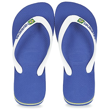 Boty Žabky Havaianas BRASIL LOGO Bílá / Tmavě modrá