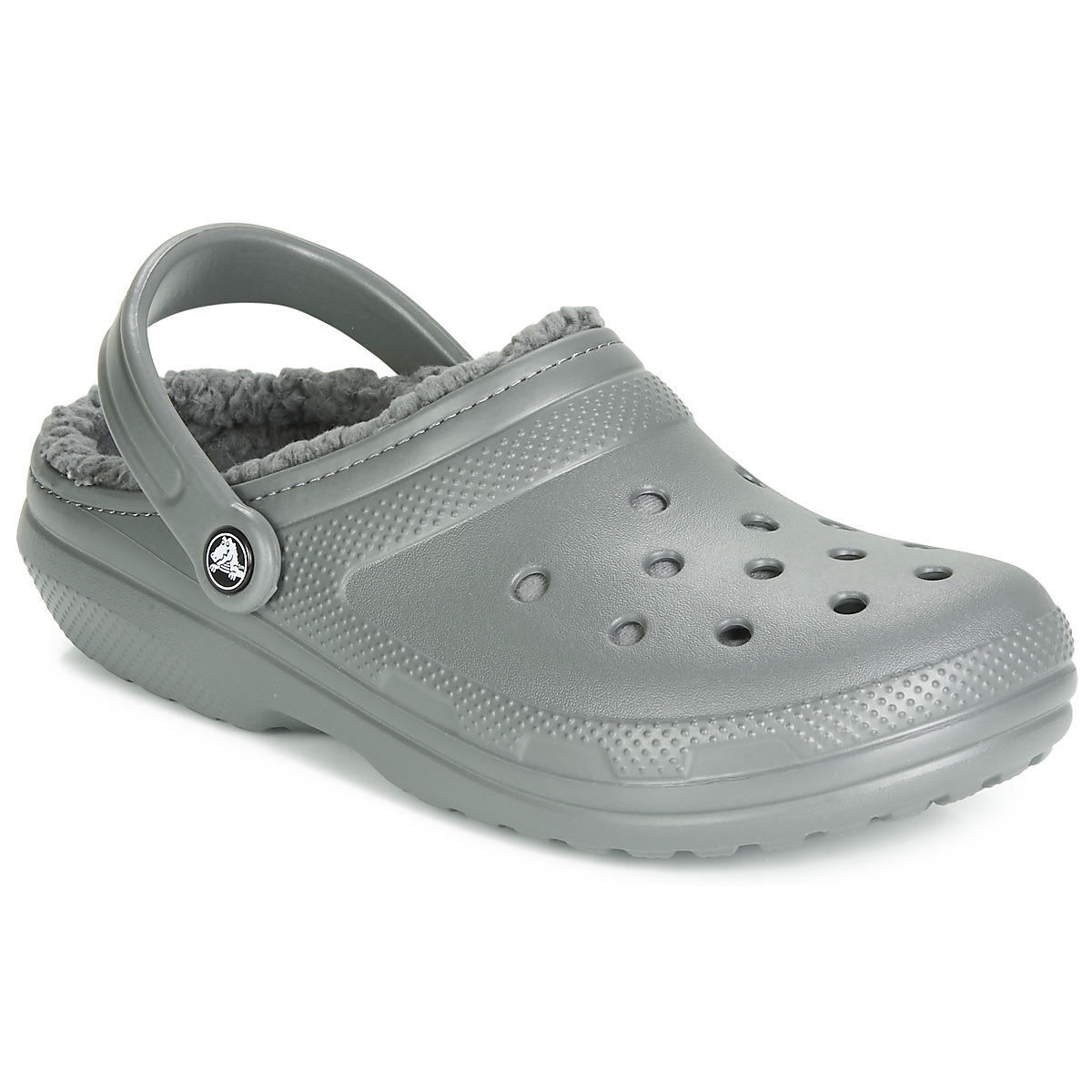 Boty Pantofle Crocs CLASSIC LINED CLOG Šedá