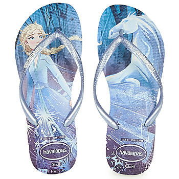 Boty Dívčí Žabky Havaianas KIDS SLIM FROZEN Modrá