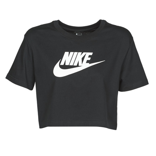 Textil Ženy Trička s krátkým rukávem Nike W NSW TEE ESSNTL CRP ICN FTR Černá