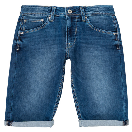 Textil Chlapecké Kraťasy / Bermudy Pepe jeans CASHED SHORT Modrá