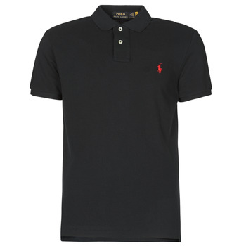 Textil Muži Polo s krátkými rukávy Polo Ralph Lauren POLO AJUSTE DROIT EN COTON BASIC MESH LOGO PONY PLAYER Černá