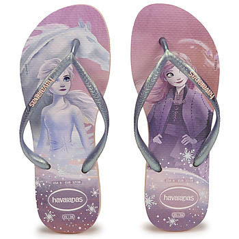 Boty Dívčí Žabky Havaianas KIDS SLIM FROZEN Růžová