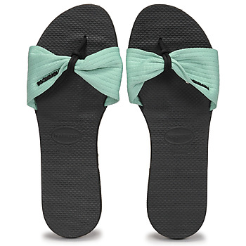 Boty Ženy Žabky Havaianas YOU ST TROPEZ BASIC Černá / Zelená