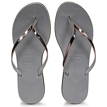 Boty Ženy Žabky Havaianas YOU METALLIC Šedá