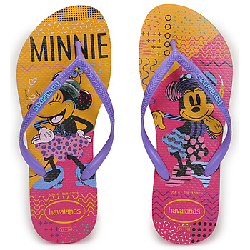 Boty Dívčí Žabky Havaianas KIDS DISNEY COOL Fialová / Růžová / Oranžová