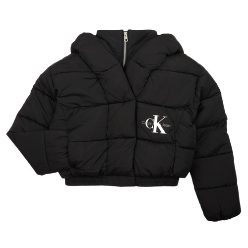 Textil Dívčí Prošívané bundy Calvin Klein Jeans CK ARCHIVE PUFFER JACKET Černá