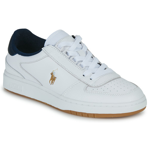 Boty Nízké tenisky Polo Ralph Lauren POLO CRT PP-SNEAKERS-LOW TOP LACE Bílá / Tmavě modrá