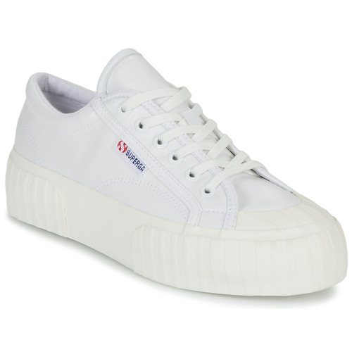 Boty Ženy Nízké tenisky Superga 2630 STRIPE PLATFORM VEGAN Bílá