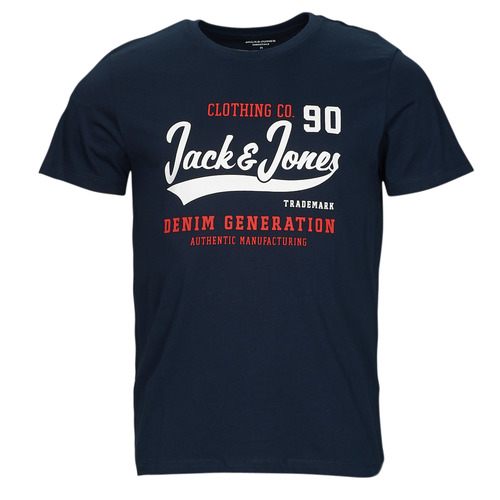 Textil Muži Trička s krátkým rukávem Jack & Jones JJELOGO TEE SS O-NECK 2 COL Tmavě modrá