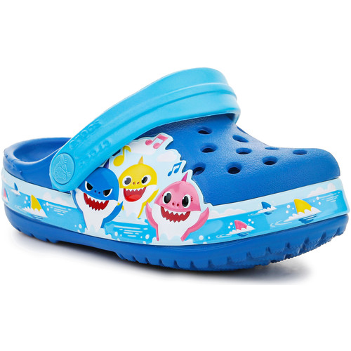 Boty Dívčí Sandály Crocs FL Babyshark Band Clog T 207066-4JL Modrá