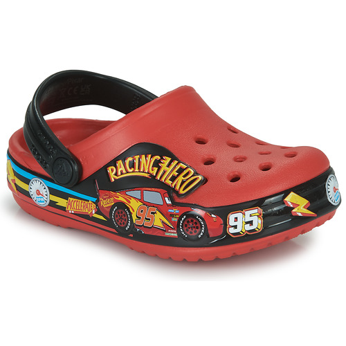 Boty Chlapecké Pantofle Crocs FL Cars Lights Band Clog T Červená