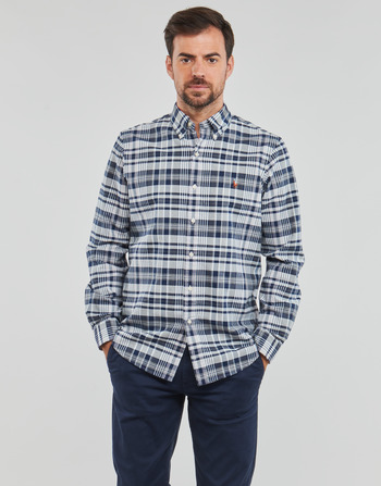 Textil Muži Košile s dlouhymi rukávy Polo Ralph Lauren CUBDPPCS-LONG SLEEVE-SPORT SHIRT Tmavě modrá / Šedá