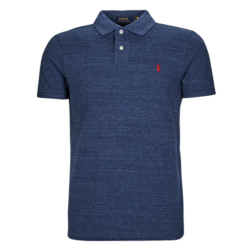 Textil Muži Polo s krátkými rukávy Polo Ralph Lauren POLO COUPE DROITE EN COTON BASIC MESH Modrá