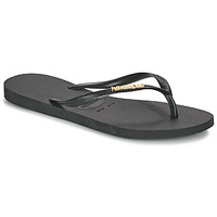 Boty Ženy Žabky Havaianas SLIM LOGO METALLIC Černá