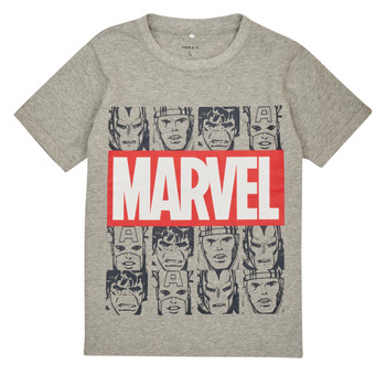 Textil Chlapecké Trička s krátkým rukávem Name it NKMMACKIN MARVEL SS TOP Šedá