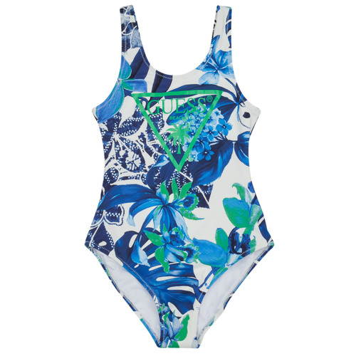 Textil Dívčí jednodílné plavky Guess ONE PIECE SWIMSUIT Modrá