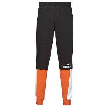 Textil Muži Teplákové kalhoty Puma ESS+ BlOCK SWEATPANT TR Černá / Oranžová