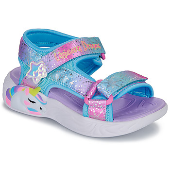 Boty Dívčí Sportovní sandály Skechers UNICORN DREAMS SANDAL Modrá