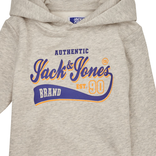 Jack & Jones JJELOGO SWEAT HOOD 2 COL 23/24 JNR Šedá