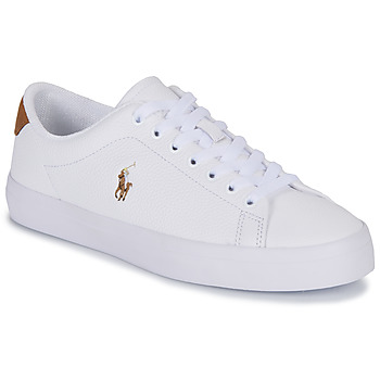 Boty Nízké tenisky Polo Ralph Lauren LONGWOOD-SNEAKERS-LOW TOP LACE Bílá / Zlatohnědá