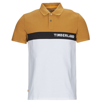 Textil Muži Polo s krátkými rukávy Timberland SS Millers River Colourblock Polo Reg Velbloudí hnědá / Bílá