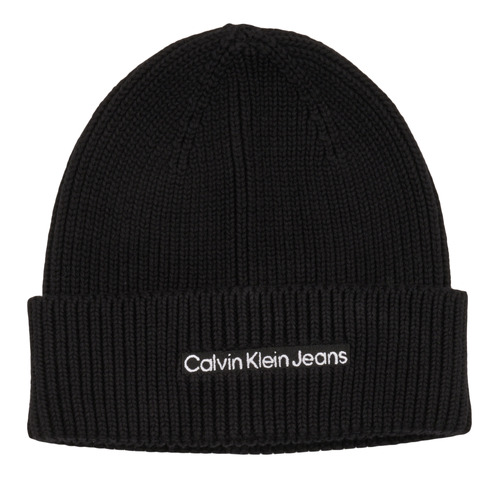 Textilní doplňky Čepice Calvin Klein Jeans INSTITUTIONAL BEANIE Černá