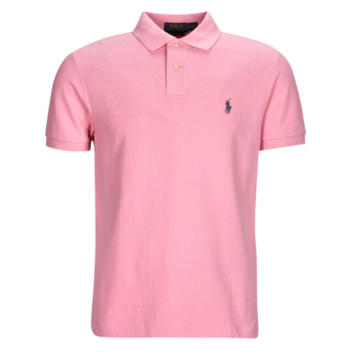 Textil Muži Polo s krátkými rukávy Polo Ralph Lauren POLO COUPE DROITE EN COTON BASIC MESH Růžová