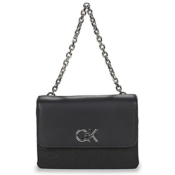 Taška Ženy Kabelky s dlouhým popruhem Calvin Klein Jeans RE-LOCK DOUBLE GUSETTBAG_JCQ Černá