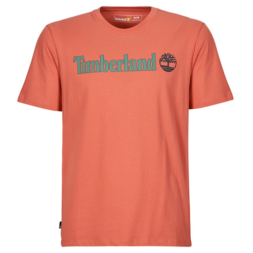 Textil Muži Trička s krátkým rukávem Timberland Linear Logo Short Sleeve Tee Hnědá