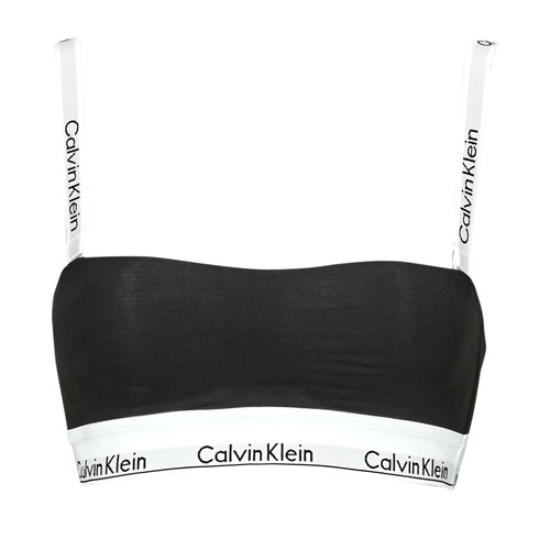 Spodní prádlo Ženy Sportovní podprsenky Calvin Klein Jeans LIGHTLY LINED BANDEAU Černá