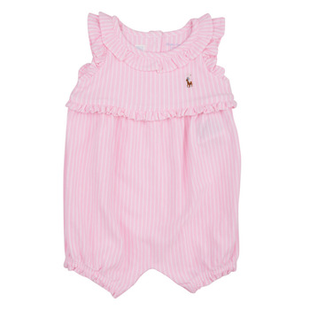 Textil Dívčí Overaly / Kalhoty s laclem Polo Ralph Lauren YDOXMSHBBL-ONE PIECE-SHORTALL Růžová