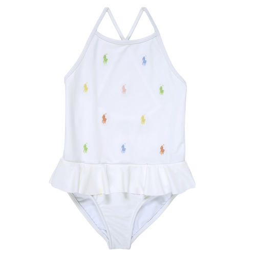 Textil Dívčí Plavky / Kraťasy Polo Ralph Lauren ALLOVRPP1PCE-SWIMWEAR-1 PC SWIM Bílá