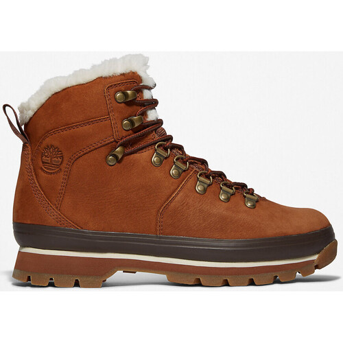 Boty Ženy Polokozačky Timberland Euro hiker mid warm lined waterproof boot Hnědá