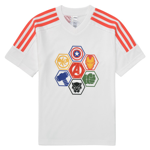 Textil Chlapecké Trička s krátkým rukávem Adidas Sportswear LK MARVEL AVENGERS T Bílá / Červená